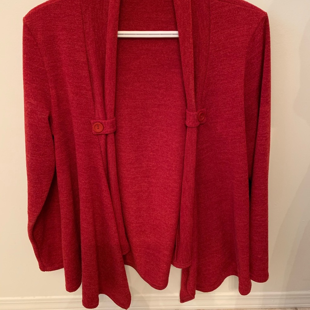 Red Knit Cardigan